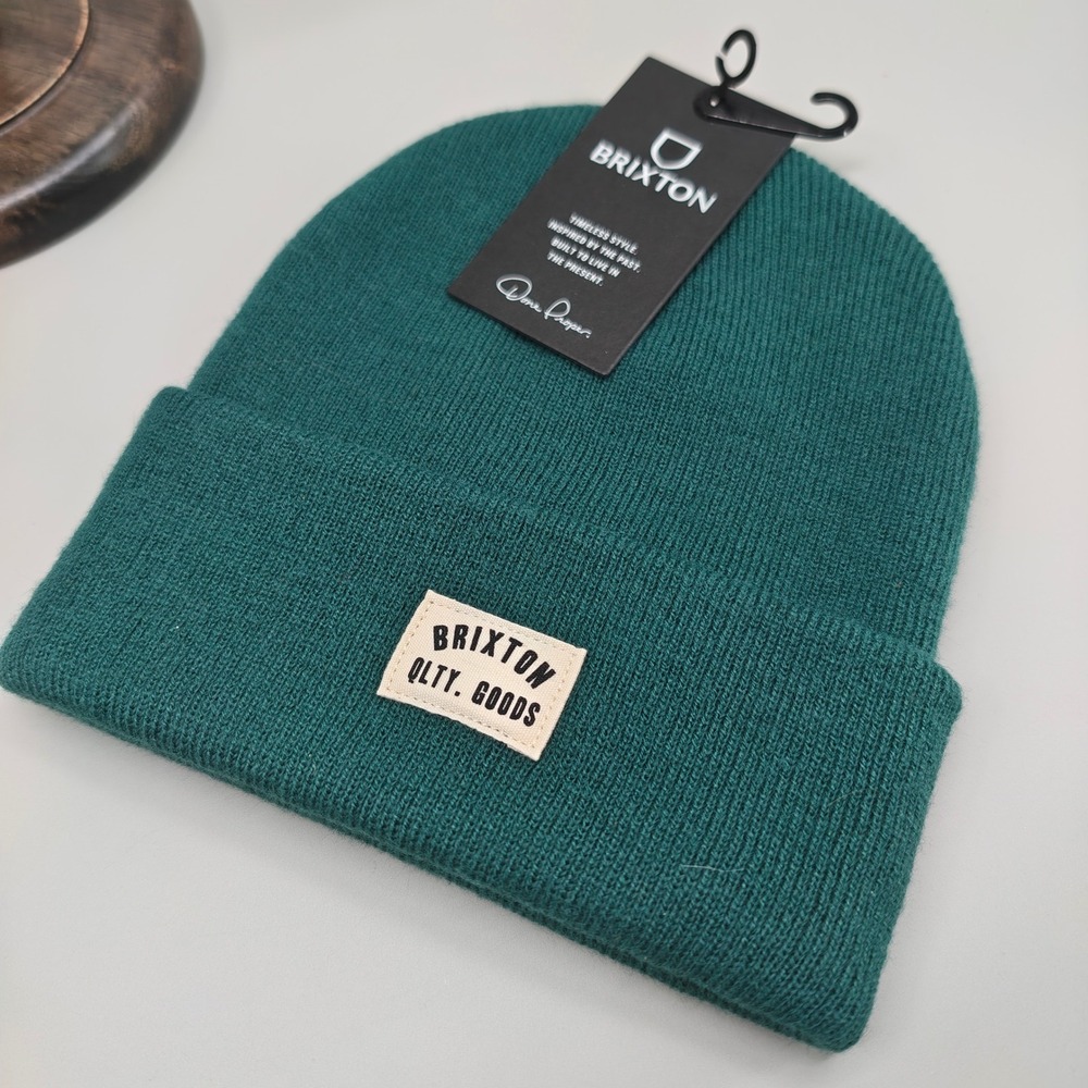 Brixton Heist Beanie Mens Womens Knit Cuffed Winter Hat Forest Green One Size